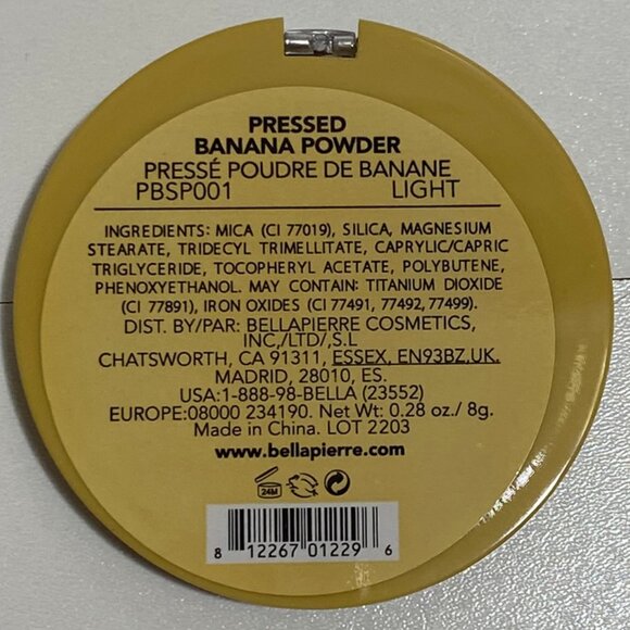 BellaPierre Pressed Banana Powder - Shade Light - Picture 2 of 2
